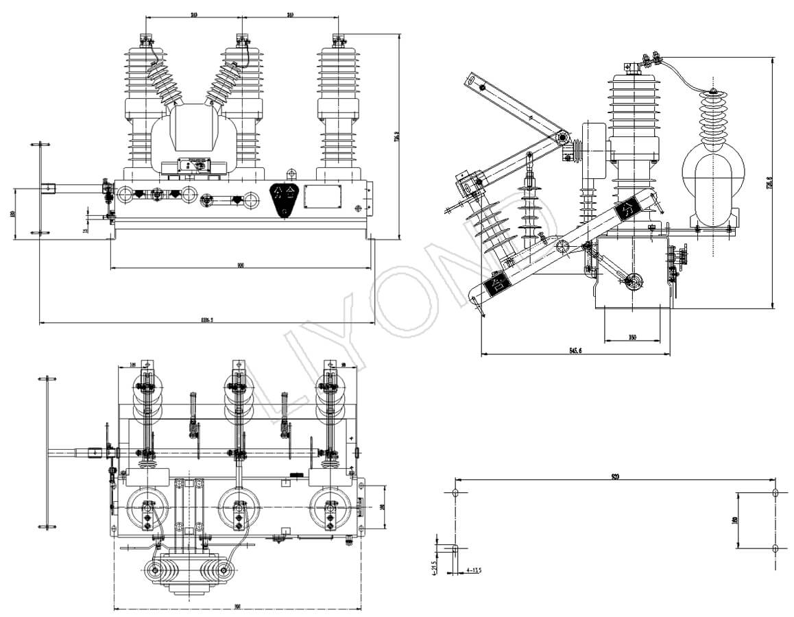 ZW32-12 outdoor VCB drawing