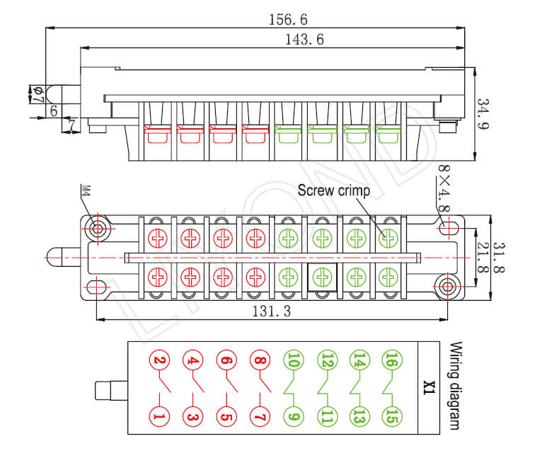 FK10-II-44 Auxiliary switch drawing