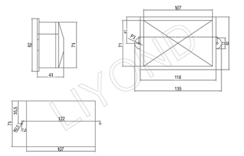 CM-3 Cabinet lighting drawing 