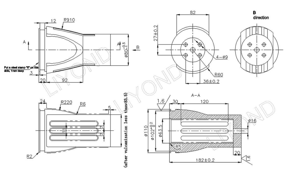 LYB259 contact arm drawing 