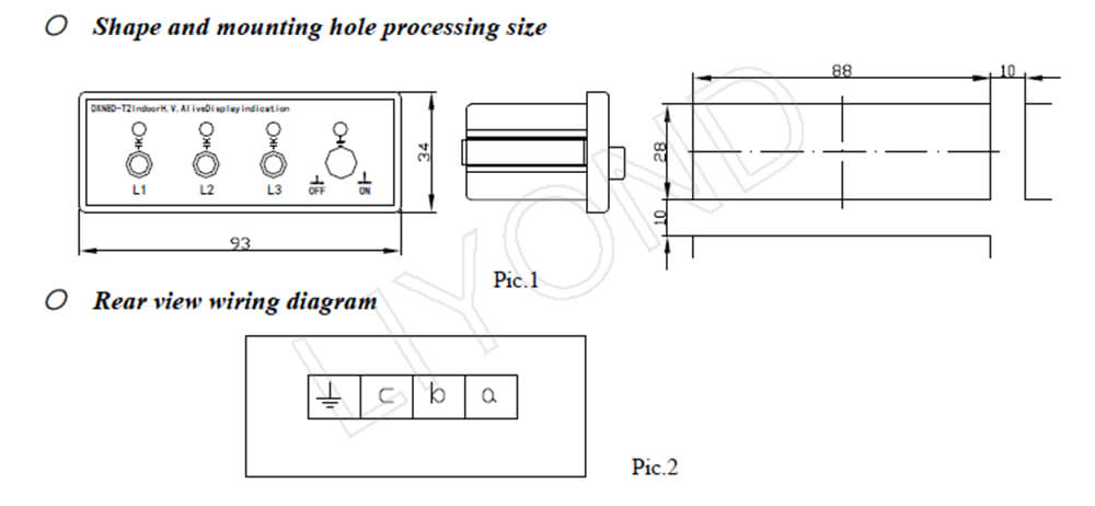 DXN8D-12-T2KH live display indicator drawing