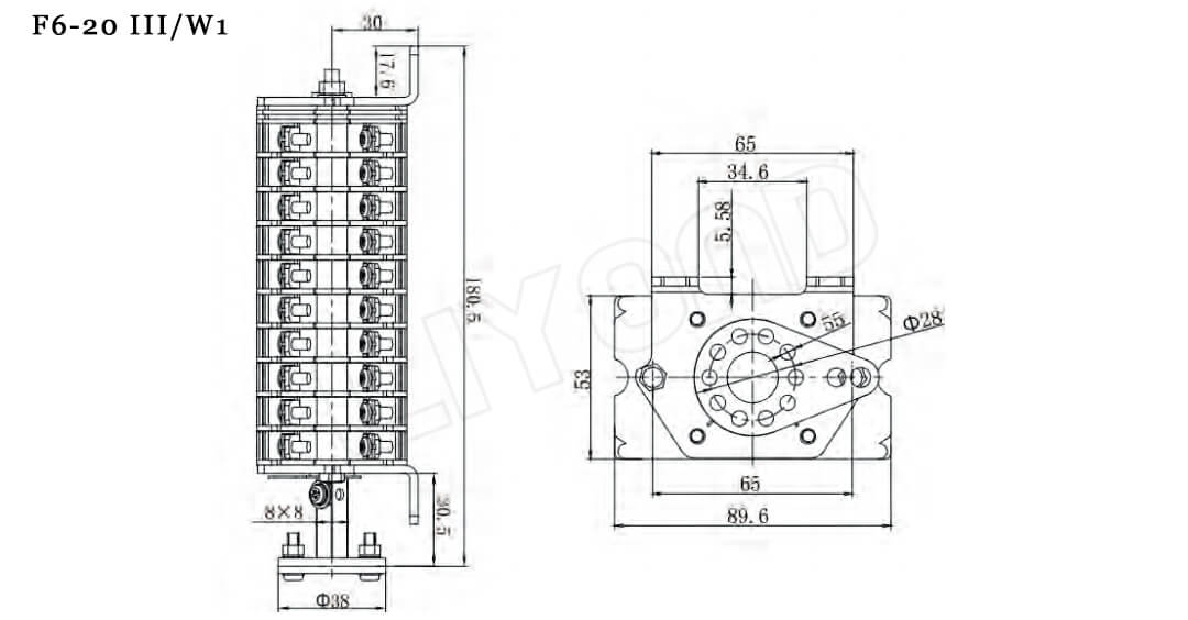 F6-20 Ⅲ_W1 вспомогательный переключатель